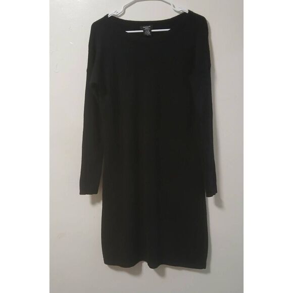 Lord & Taylor Dresses & Skirts - Lord and Taylor womens large boat neck wool cashmere black sweater dress